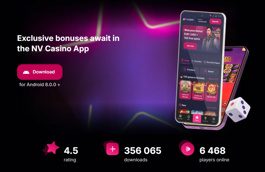 NV Casino app download Android és iOS mobilra